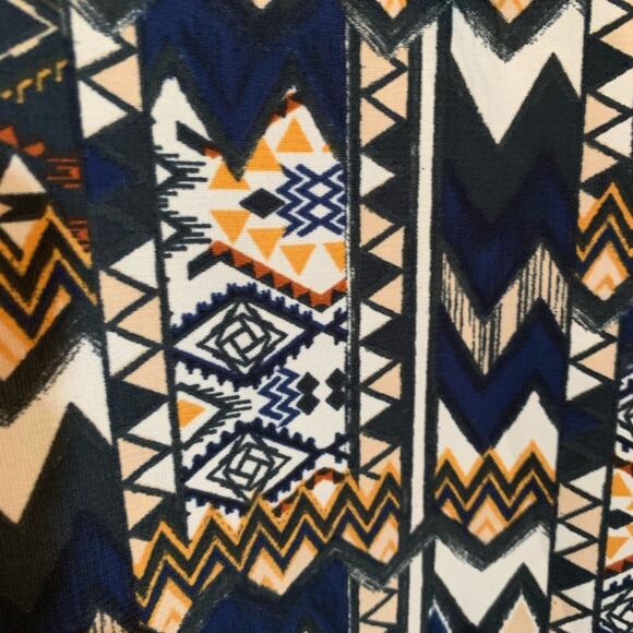 Altar’d State navy cream tribal print shift dress size Extra Small XS - Picture 5 of 10